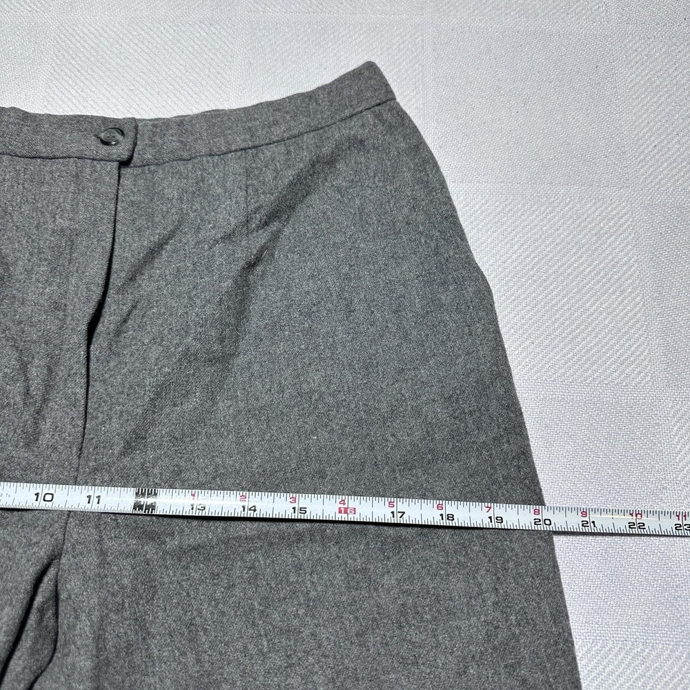 Vintage Pendleton Virgin Wool Flannel Pants Womens 10 Gray Lined Straight Leg - Picture 9 of 13